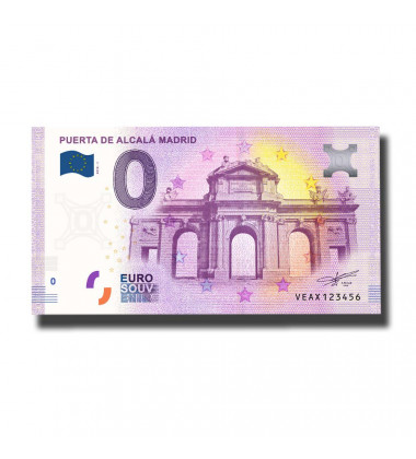 0 Euro Souvenir Banknote Puerta De Alcala Madrid Spain VEAX 2018-1