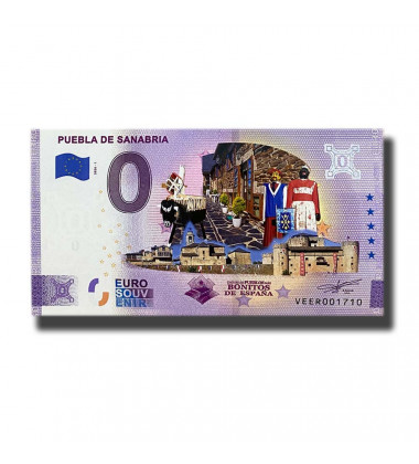 0 Euro Souvenir Banknote Puebla De Sanabria Colour Spain VEER 2020-1