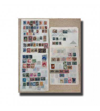 World Stamp Collection Hinged on Sheets