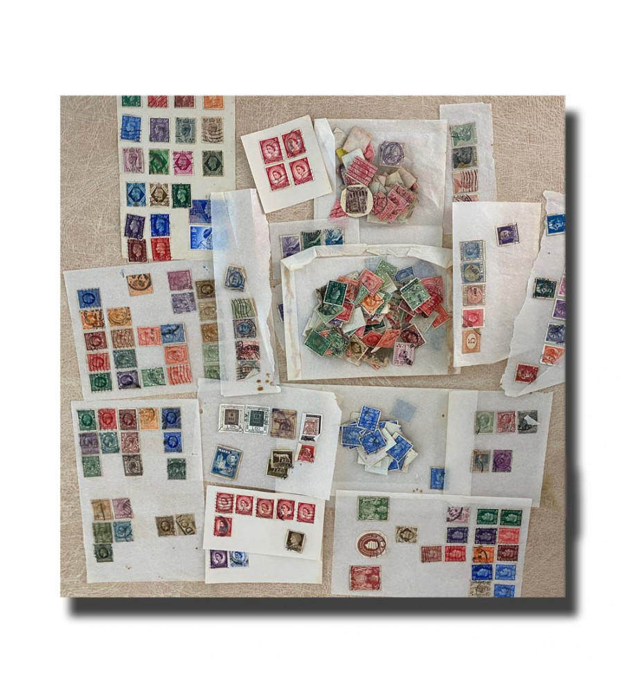 World Stamp Collection Hinged on Sheets