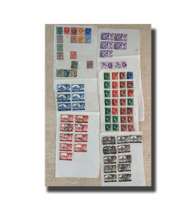 World Stamp Collection Hinged on Sheets