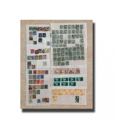 World Stamp Collection Hinged on Sheets