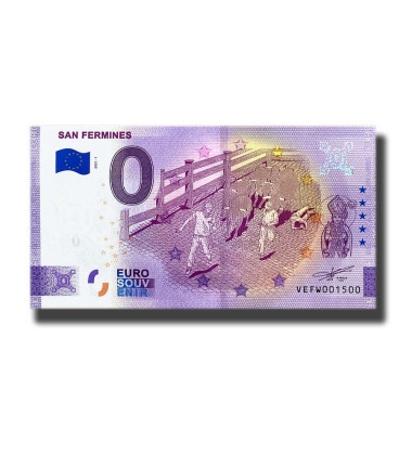 0 Euro Souvenir Banknote San Fermines Spain VEFW 2021-1