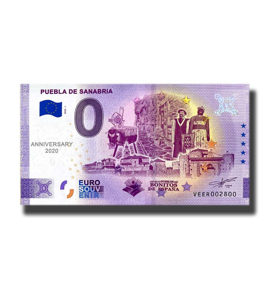 Anniversary 0 Euro Souvenir Banknote Puebla De Sanabria Spain VEER 2020-1