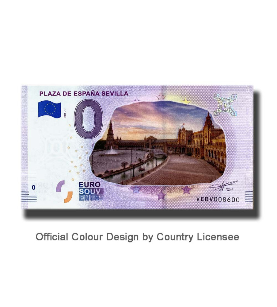 0 Euro Souvenir Banknote Plaza De Espana Sevilla Colour Spain VEBV 2019-1