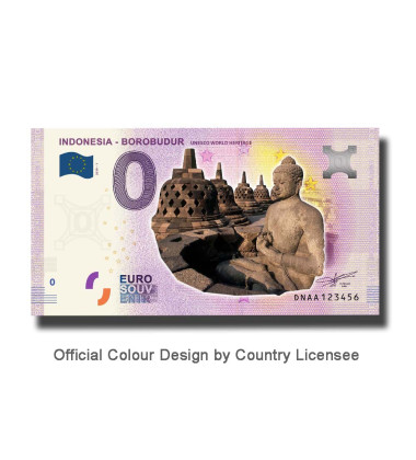 0 Euro Souvenir Banknote Indonesia Barobudur Colour Indonesia DNAA 2019-1