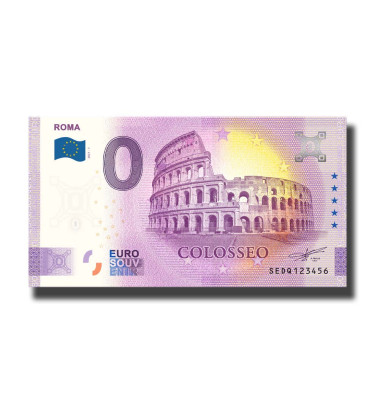 0 Euro Souvenir Banknote Roma Colosseo Italy SEDQ 2021-1