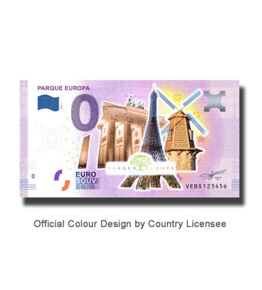 0 Euro Souvenir Banknote Parque Europa Colour Spain VEBS 2019-1