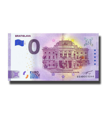 0 Euro Souvenir Banknote Bratislava Slovakia EEAB 2020-5