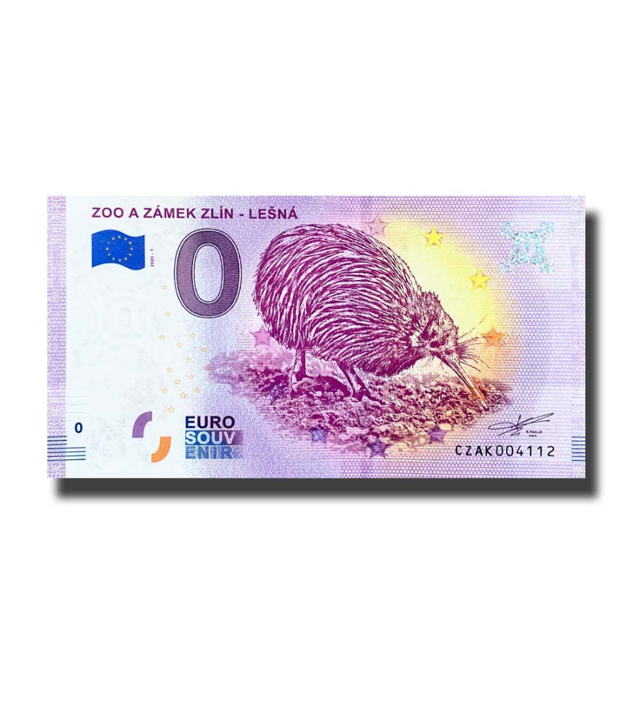 0 Euro Souvenir Banknote Zoo a Zamek Zlin Lesna Czech Republic CZAK 2020-1