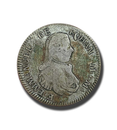 1796 De Rohan 1 Scudo Knights of Malta Silver Coin Dated 'J976'