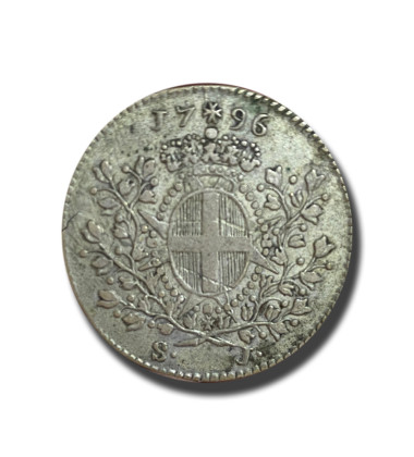 1796 De Rohan 1 Scudo Knights of Malta Silver Coin Dated 'J976'