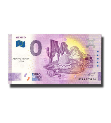 Anniversary 0 Euro Souvenir Banknote Mexico MXAA 2021-1