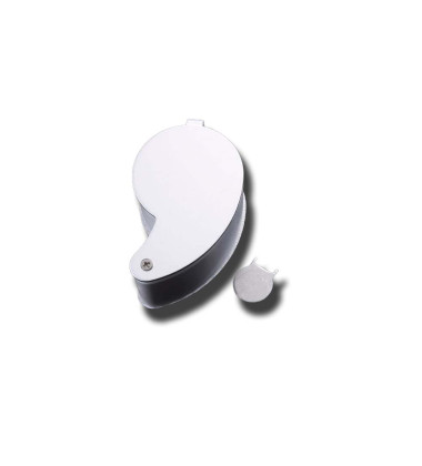 Magnifying Glass Loupe Illuminated x40 Battery Included White Colour