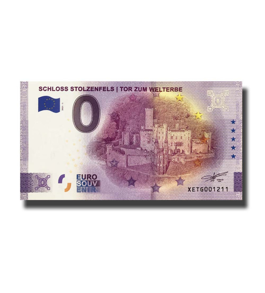 0 Euro Souvenir Banknote Schloss Stolzenfels Germany XETG 2021-1