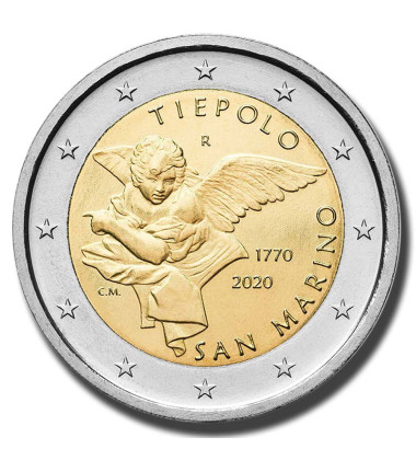 2020 San Marino 250th Anniversary of the Giovanni Battista Tiepolo 2 Euro Coin