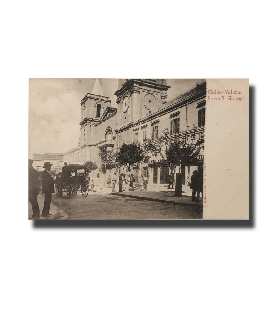 Malta Postcard G. Modiano Piazza St. Giovanni 6706 UPU Unused Undivided Back