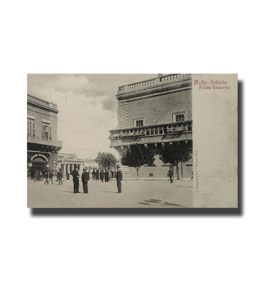 Malta Postcard G. Modiano Piazza Tesoreria 6913 UPU Unused Undivided Back