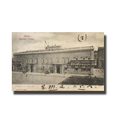 Malta Postcard G. Modiano Governor's Palace 3533 UPU Used Undivided Back