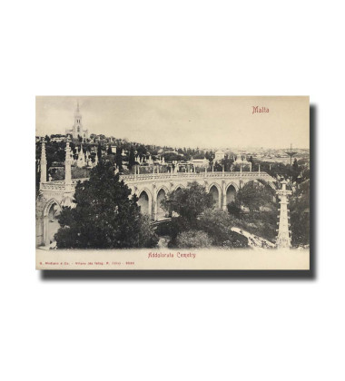 Malta Postcard G. Modiano Addolorata Cemetry 3538 UPU Unused Undivided Back