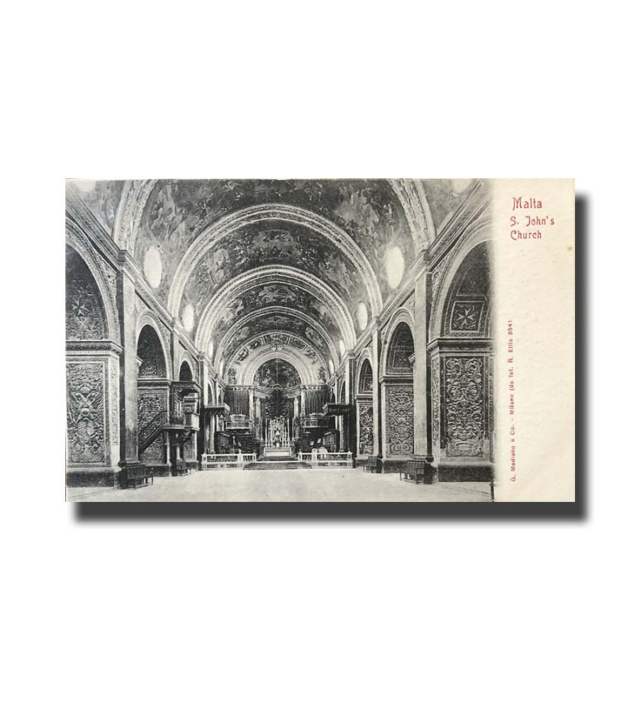 Malta Postcard G. Modiano Marine S.John's Church 3541 UPU Unused Undivided Back