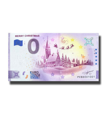 0 Euro Souvenir Banknote Merry Christmas Netherlands PEBD 2021-2