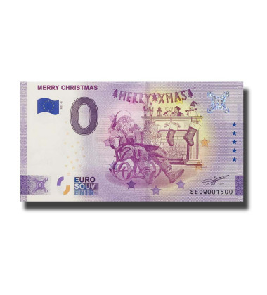 0 Euro Souvenir Banknote Merry Christmas Italy SECW 2021-3