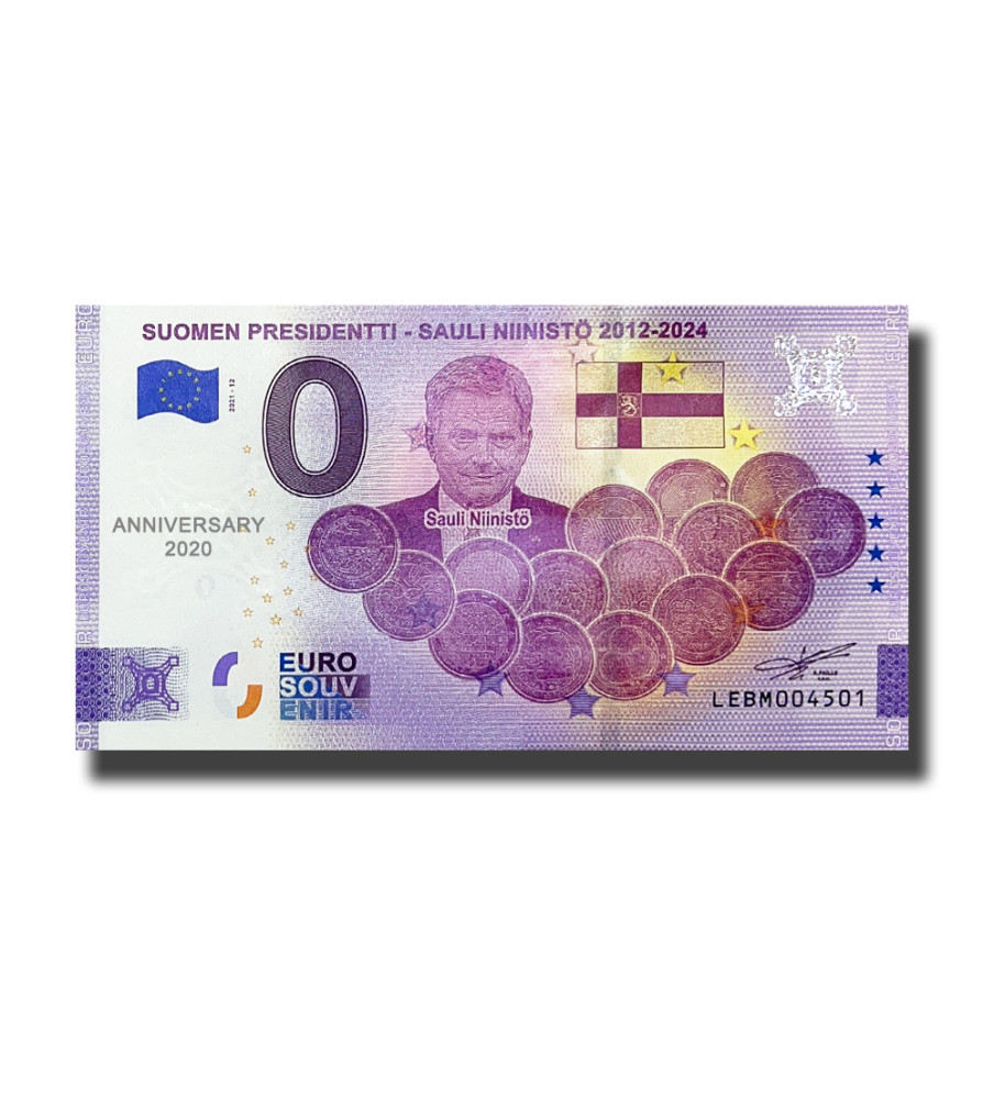 Anniversary 0 Euro Souvenir Banknote Suomen Presidenti - Sauli Niinisto 2012-2024 Finland LEBM 2021-12