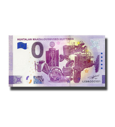 0 Euro Souvenir Banknote Huhtalan Maatakiusmuseo Huittinen Finland LEBQ 2021-1