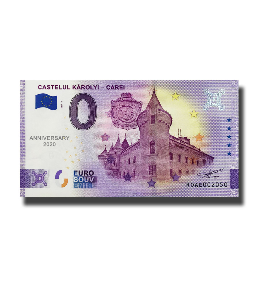 Anniversary 0 Euro Souvenir Banknote Castelul Karolyi Carei Romania ROAE 2021-1