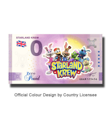 0 Pound Souvenir Banknote Starland Krew Colour United Kingdom GBAM 2021-1