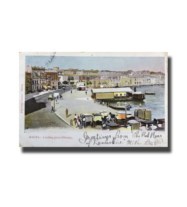 Malta Postcard Vincenzo Galea Landing Place Sliema Used Undivided Back