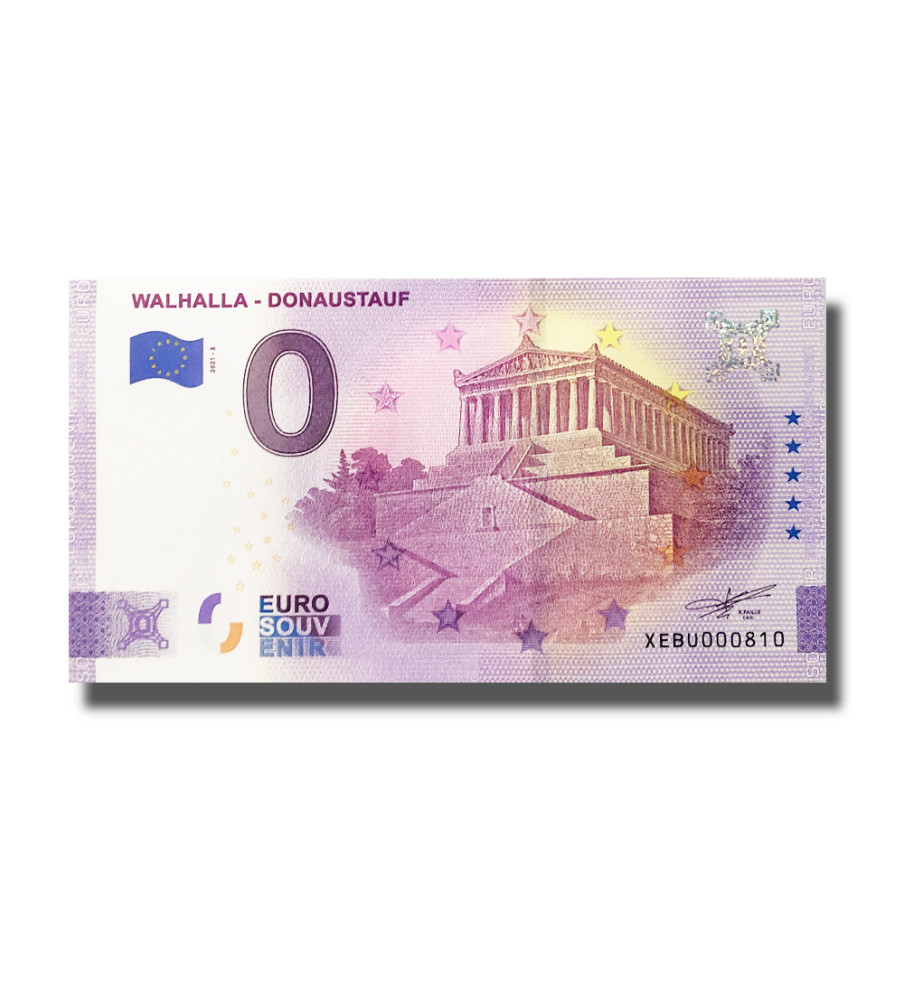 0 Euro Souvenir Banknote Walhalla Donaustauf Germany XEBU 2021-3