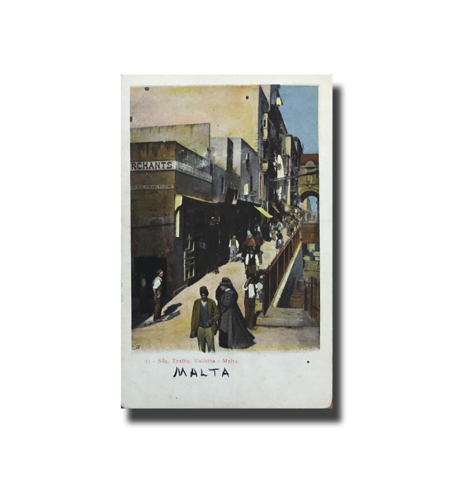 Malta Postcard Vincenzo Galea Sda Teatro New Unappropriated Undivided Back