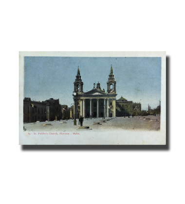 Malta Postcard Vincenzo Galea St Publio Church New Unappropriated Undivided Back