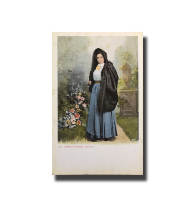 Malta Postcard Vincenzo Galea Country Woman New Unappropriated Undivided Back