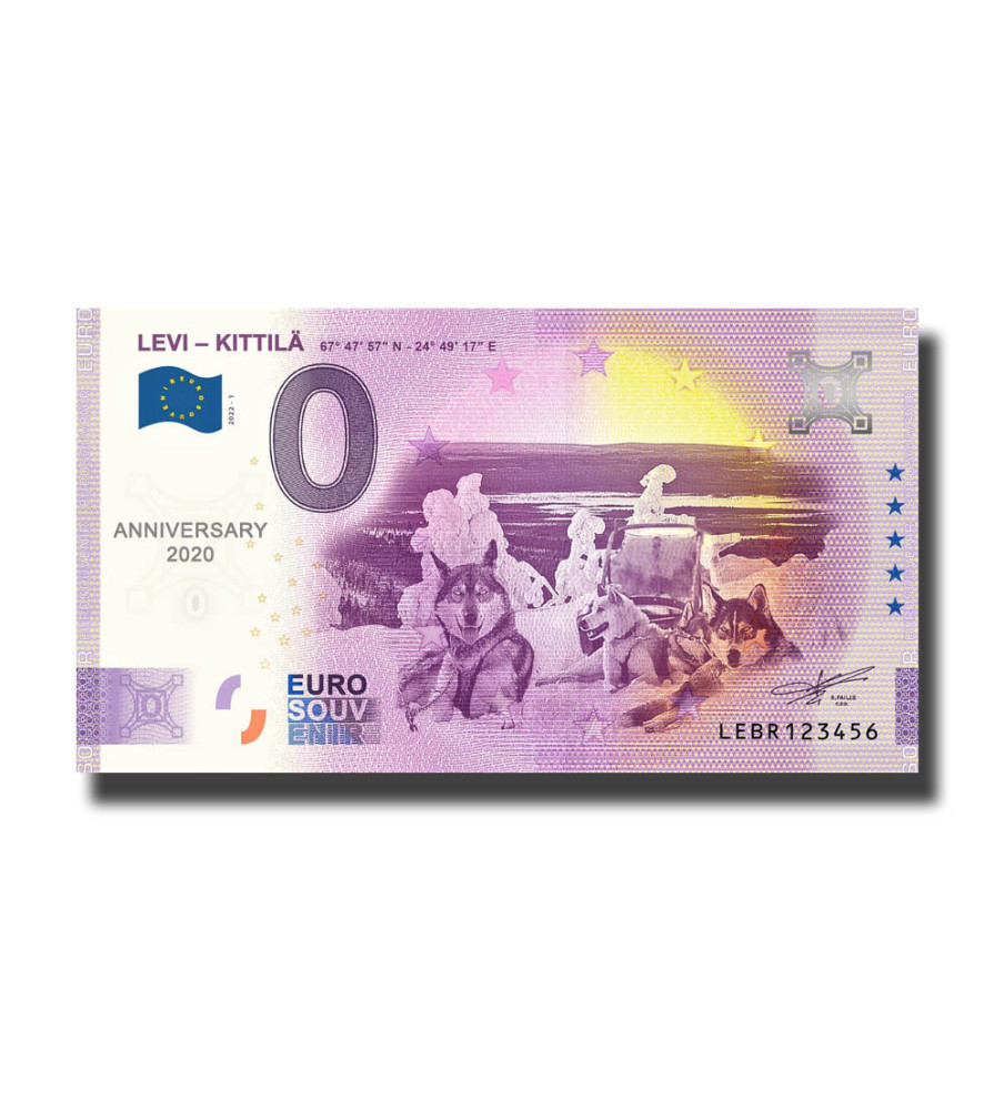 Anniversary 0 Euro Souvenir Banknote Levi - Kittila Finland LEBR 2022-1