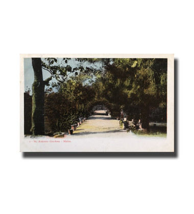 Malta Postcard Vincenzo Galea St Anton Gardens New Unappropriated Undivided Back