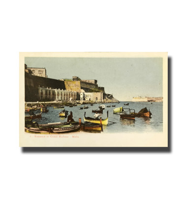 Malta Postcard Vincenzo Galea Grand Harbour New Unappropriated Undivided Back