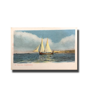 Malta Postcard Vincenzo Galea Signed Gozo Boat Unused Undivided Back