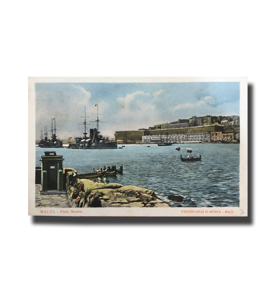 Malta Postcard Vincenzo Galea Di Antonio Pinto Stores Undivided Back