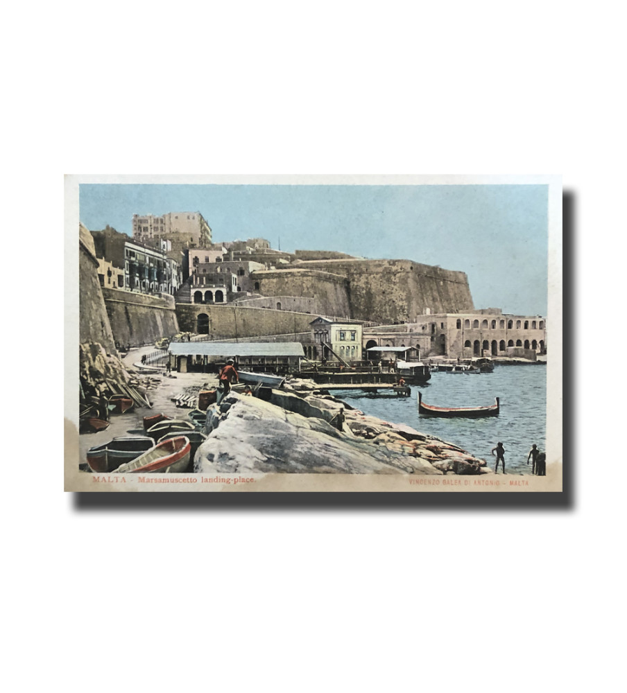 Malta Postcard Vincenzo Galea Di Antonio Marsamuscetto Undivided Back