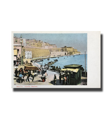 Malta Postcard Vincenzo Galea Valletta Barriera Unused Undivided Back