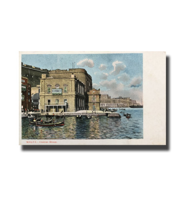 Malta Postcard Vincenzo Galea Custom House Unused Undivided Back