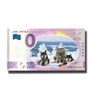 0 Euro Souvenir Banknote Levi-Kittila Finland LEBR 2022-1