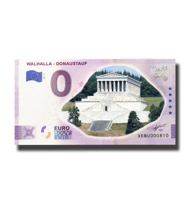 Anniversary 0 Euro Souvenir Banknote Walhala Donaustauf Germany XEBU 2021-3