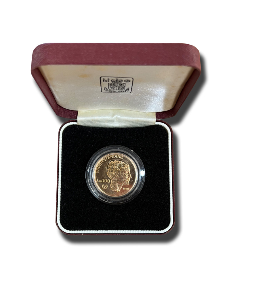 1983 Malta IYDP LM100 Gold Coin Brilliant Uncirculated Gold Year of the disabled Persons RARE