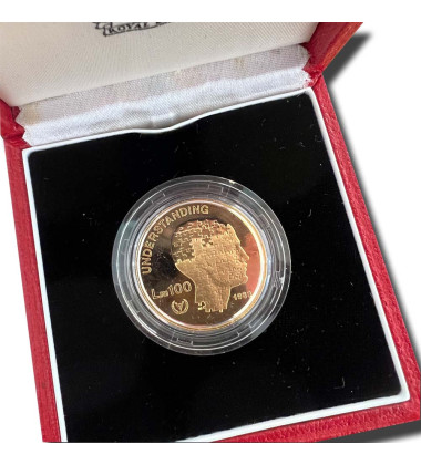 1983 Malta IYDP LM100 Gold Coin PROOF Gold International Year of the Disabled Persons RARE