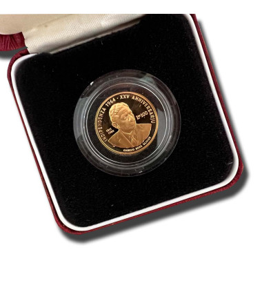 1989 Malta 25th Anniversary Independence LM100 Gold Coin PROOF Gold RARE