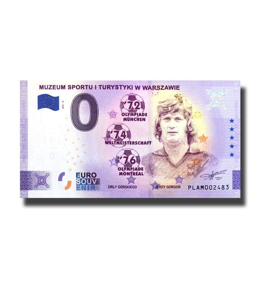 0 Euro Souvenir Banknote Muzeum Sportu I Turystyki W Warszawie Poland PLAM 2021-9